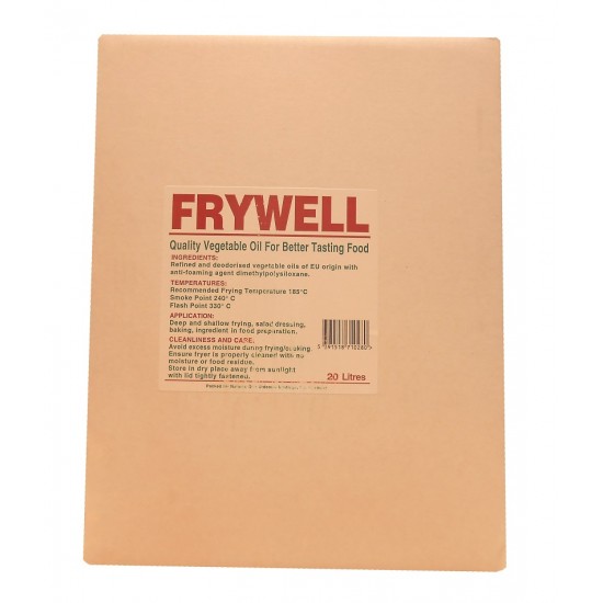 Large Box of Frywell Cooking Oil 20ltr