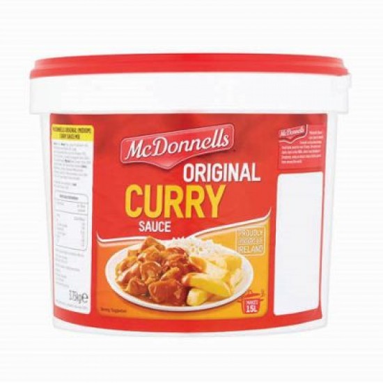 Red Tub of Mcdonnells Curry Sauce 15ltr