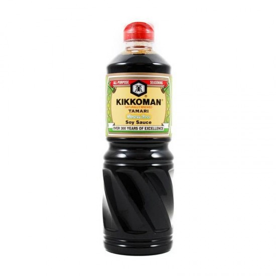 Kikkoman Soy Sauce Gluten Free Tamari 1l Rubbed Bottle