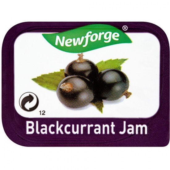 Newforge Blackcurrant Jam Portions 20g in a packet