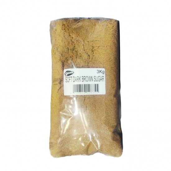 Gem Soft Dark Brown Sugar 3kg in Purple Label Bag