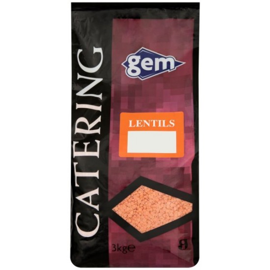 Red pack of Gem Red Lentils 3kg