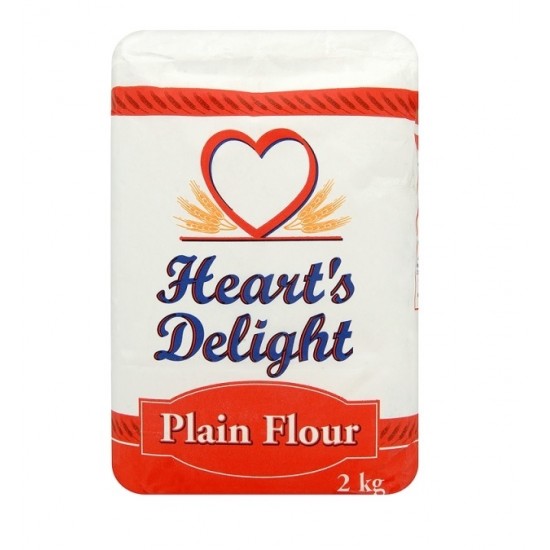 White pack of Hearts Delight Plain Flour 2kg