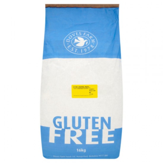 White bag of Odlum Self Raising 16kg Flour Flashed