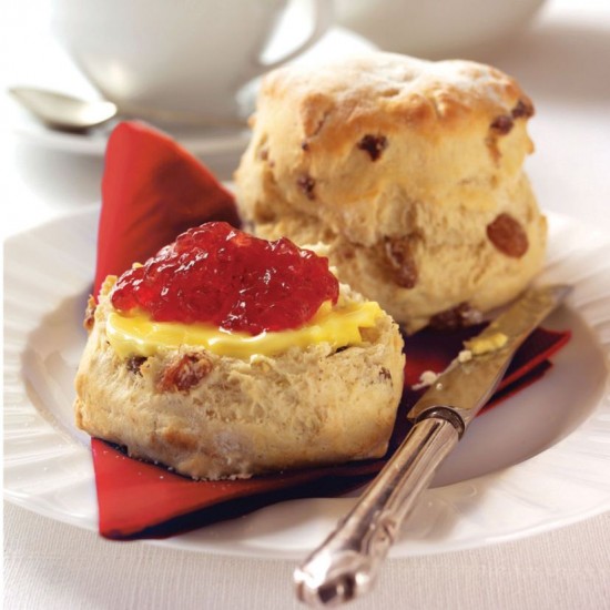 Premium Fruit Scone with Butter and Jam