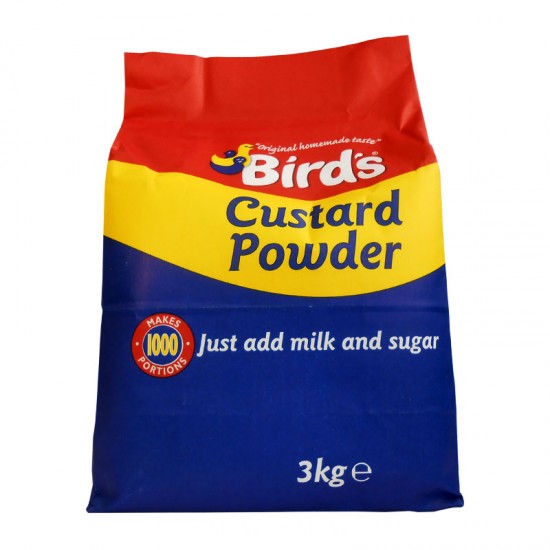 Red, Yellow and Blue Bag of Birds Custard 3kg