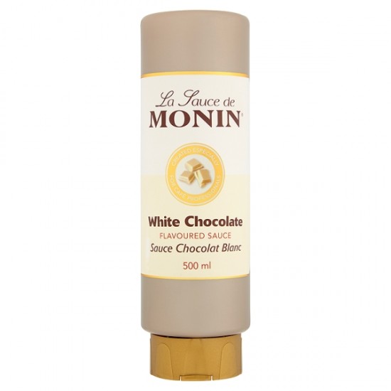 Monin White Chocolate Sauce 500ml Gold Bottle