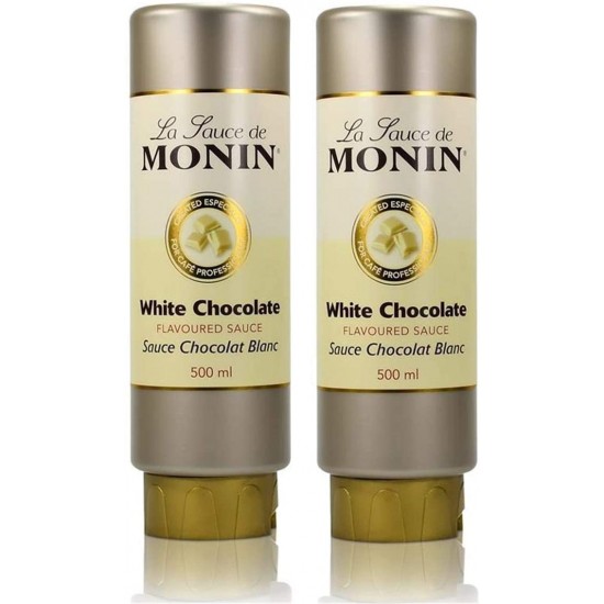 Monin White Chocolate Sauce 500ml Gold Bottle