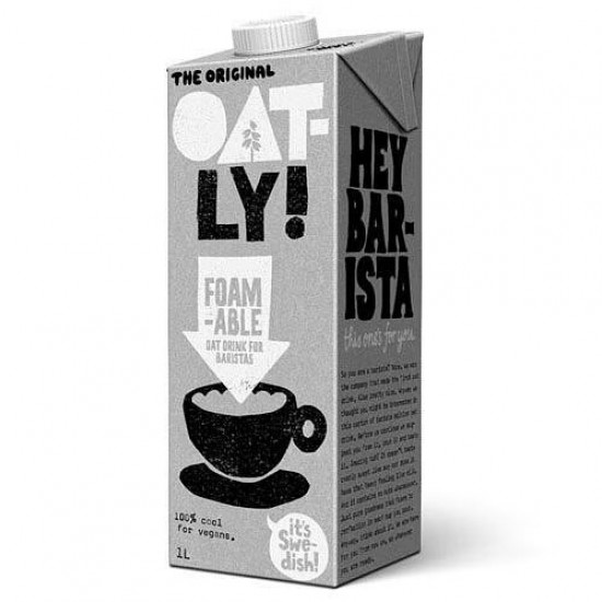 Grey 1 Litre Carton of Oatly Professional Milk