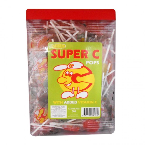 Lollie Pops Super C In Plastic Square Box