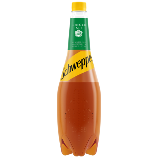 Bottle of Schweppes Ginger Ale 1ltr X 12