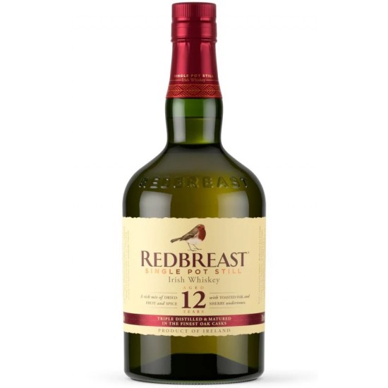 Redbreast 12 Year Old Whiskey in a Green Tinted 700ml Bottle