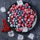 Frozen Forest Fruit Mix in a White Bowl