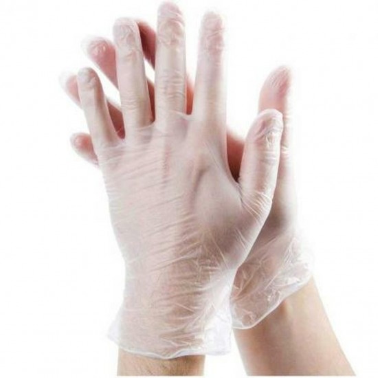 Hand with Clear Powder Free Vinyl Glove