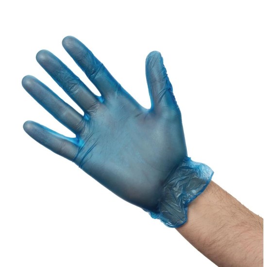 Blue Powdered XL Vinyl Gloves