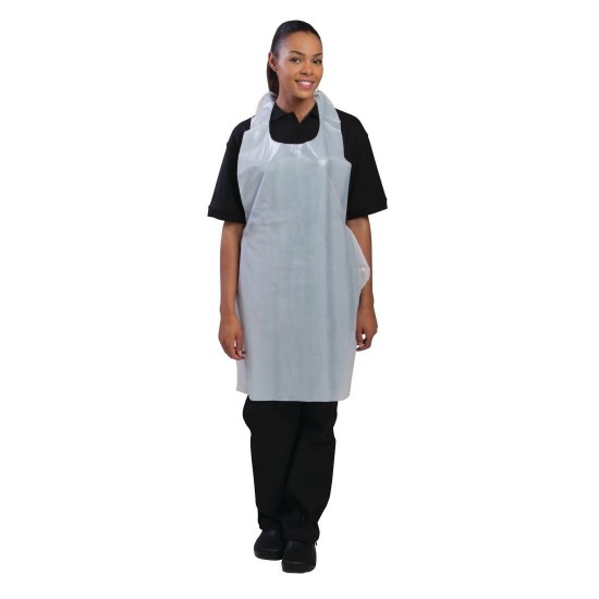 Disposable Plastic White Apron X 100 --under review--