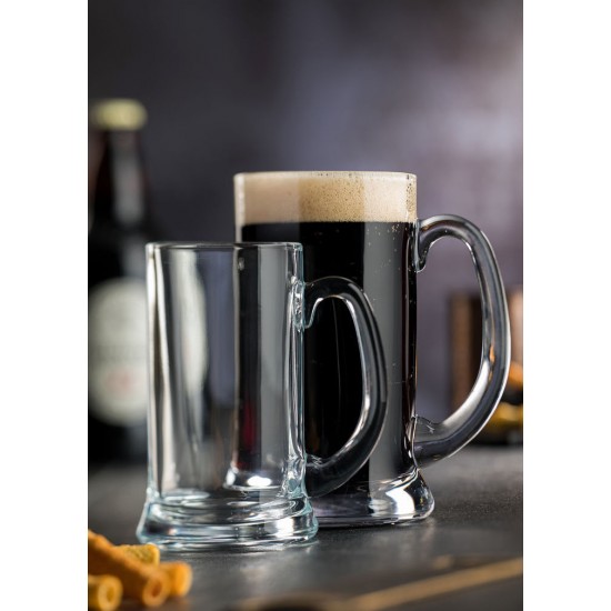 Icon 20oz (57cl) Tankard Glass with Handle