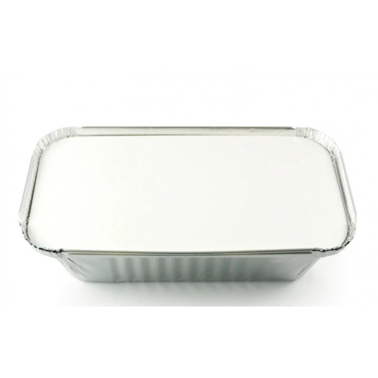 Silver Tin Foil Container+lid No.6 4x8''