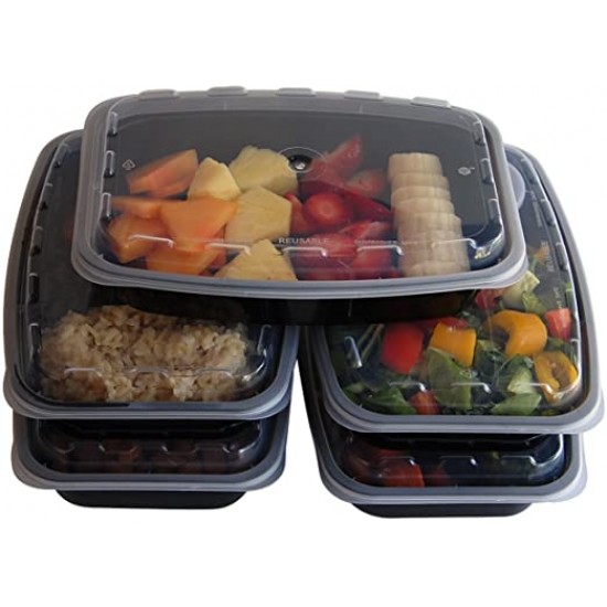 Clear Lid 500cc Black Container X 380