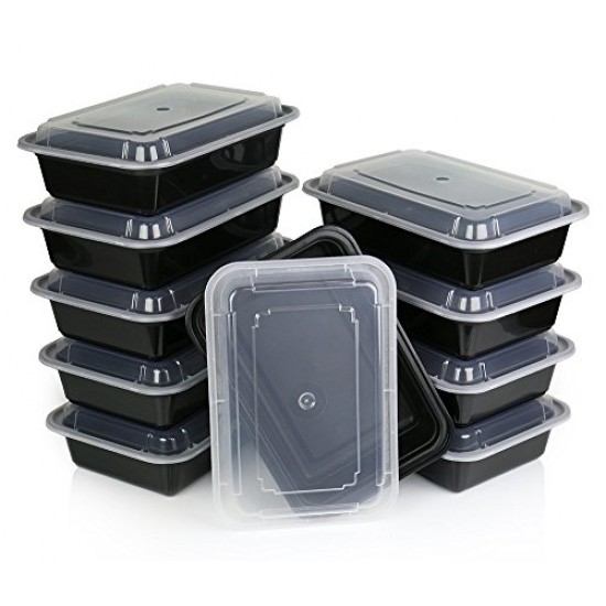 Clear Lid 500cc Black Container X 380