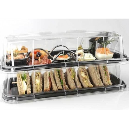 Plastic Catering and To-go Bags - Catering Full Tray Bag #SLVXWTVB