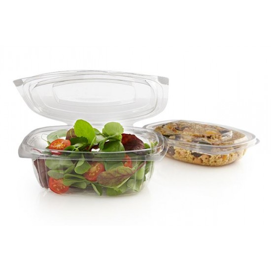 Sq Hinged Clear Salad Container 250cc X 50