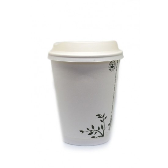 White Doublewalled Compostable 12oz Cup