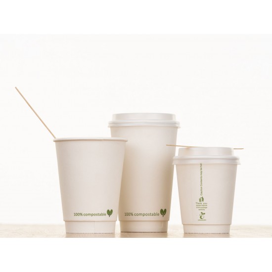12oz Compostable Brown Coffee Cup - Robert McCabe Packaging