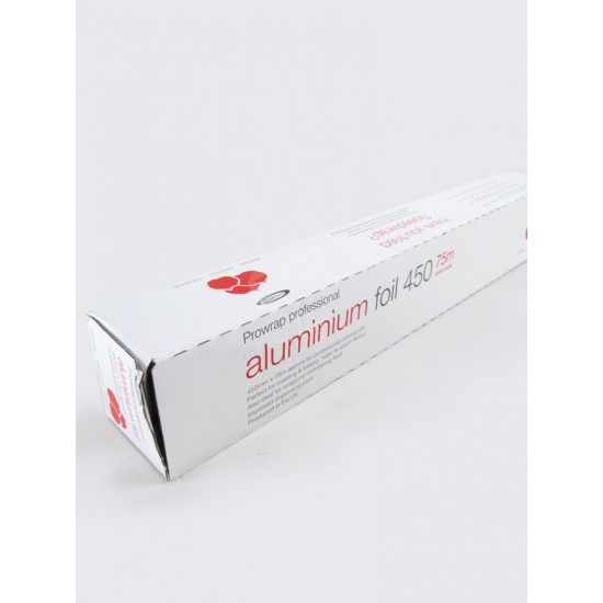 Roll of Silver Tinfoil 18'' 75m next to Tinfoil Box