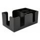 Black Bar Caddy with Tissues and Straws 