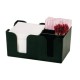 Black Bar Caddy with Tissues and Straws 