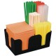 Black Bar Caddy with Tissues and Straws 