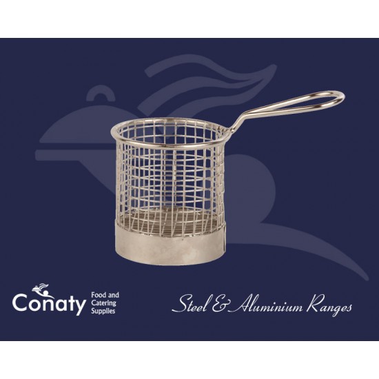 Stainless Steel Presentation Chip Basket Round