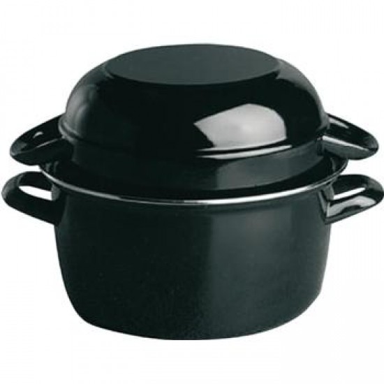 Presentation Black Mussel Pot & Lid