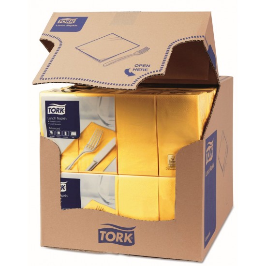 Tork Yellow Lunch Napkin 32cm 1/8 Folded X 2000