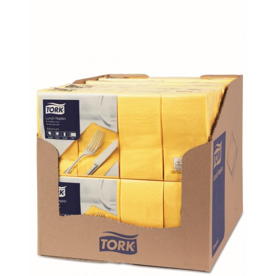 Tork Yellow Lunch Napkin 32cm 1/8 Folded X 2000