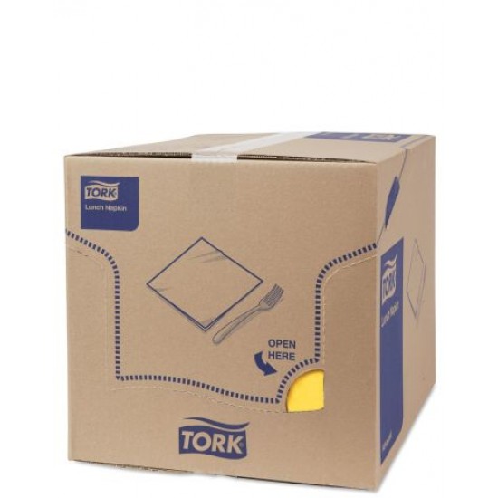 Tork Yellow Lunch Napkin 32cm 1/8 Folded X 2000