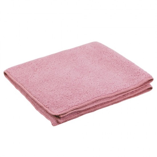 Microfibre Cloth Red on White Background