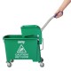 Green wheelie Triangle Bucket Mop Bucket & Wringer Syr Green