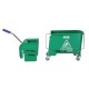 Green wheelie Triangle Bucket Mop Bucket & Wringer Syr Green