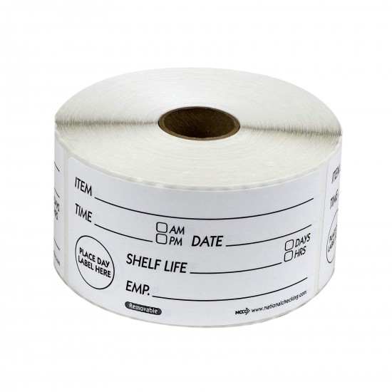 Removable Shelf Life Label 2''x4'' 500/roll