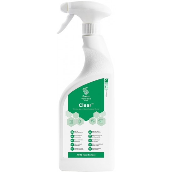 Spray Bottle of Evans Clear Glass & Window Cleaner