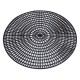 Black Round Rubber Tray Mats