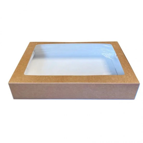 Brown Kraft Platter Box + Pla Window & Insert 