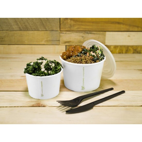 Compostable 12oz White Soup Container X 500