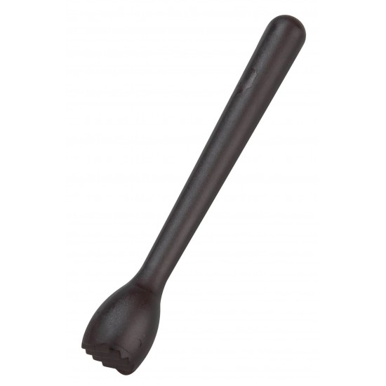 Muddler 8.5'' Black Plastic Ribbed