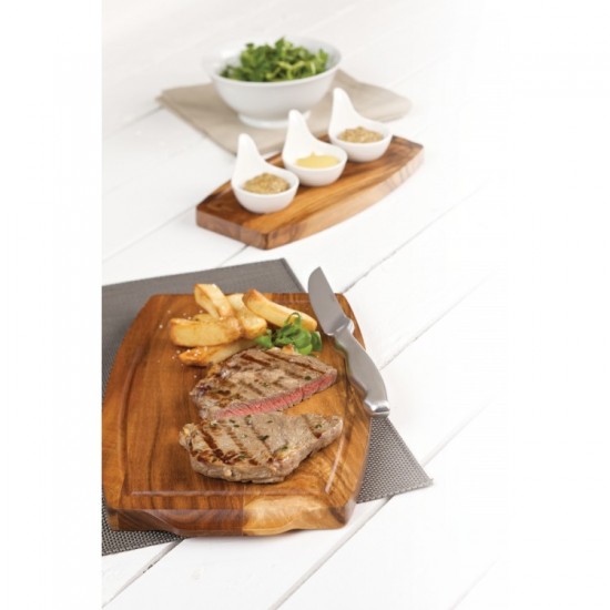 Acacia Wood Steak Platter 13.5 X 8.75 (34 X 22cm) X 6