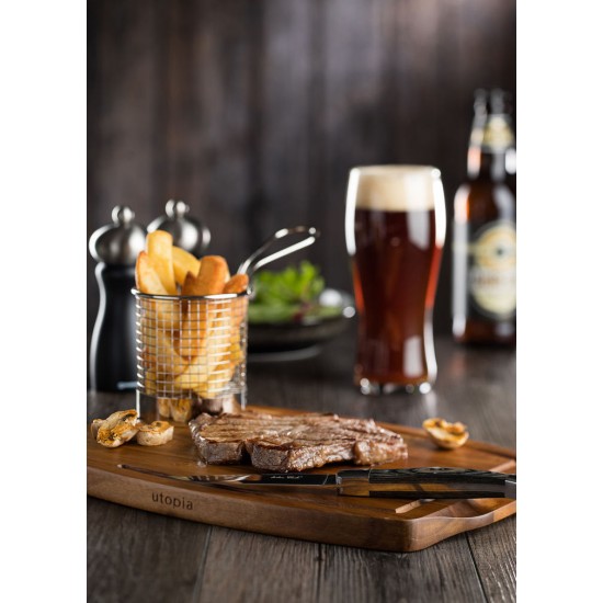 Acacia Wood Steak Platter 13.5 X 8.75 (34 X 22cm) X 6