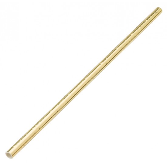 Box of Biodegradable Gold Straws 