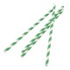 Bio Straws Green Stripe Paper 8'' X 250